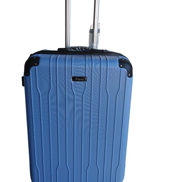 One Step Ahead 26" Hardside Blue Travel Suitcase - Picture 1 of 4